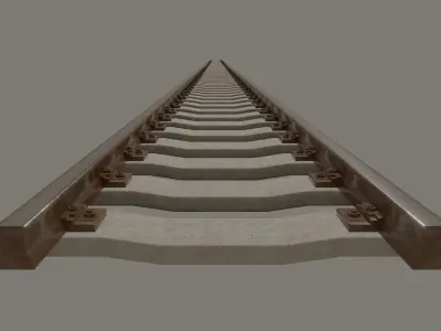 Railroad Tracks 3D model purchase