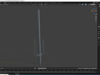 Hex Rod -BBQ Low-poly 3D model