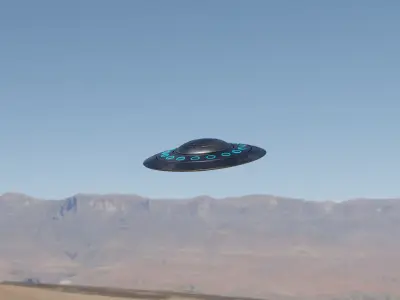 Flying Saucer Low-poly 3D model by rogueterra94