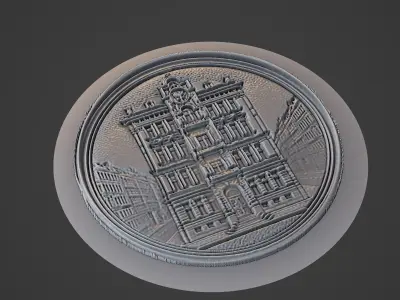 Building House Pendant Medallion 3D print model 15
