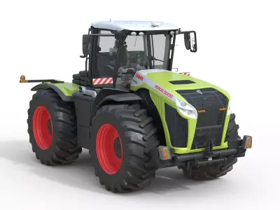 Claas Xerion 5000 4WD Tractor Low-poly 3D model