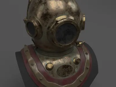 Skaphander - Diving helmet 3D model