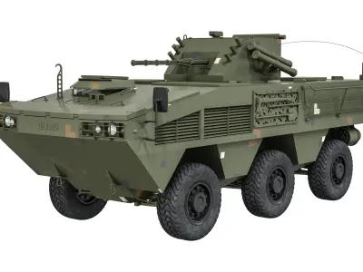 Ukrainian military equipment BTR Otaman 6x6  3D model