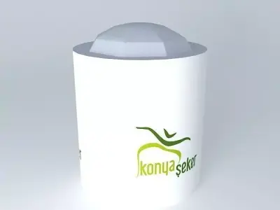 Crystal Sugar Silo Free 3D model