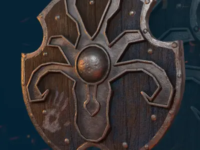 Vikings shield Free low-poly 3D model