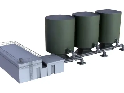 Industrial digester 3D model