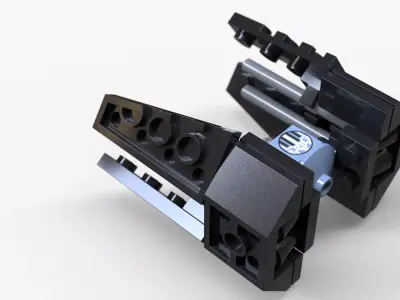 Lego Tie Interceptor Low-poly 3D model