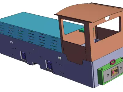 5t railcar tractor 3D model