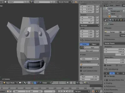 SpaceEmperor head Low-poly 3D model