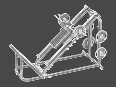 Technogym Plate Loaded Pure Hack Squat 3D model