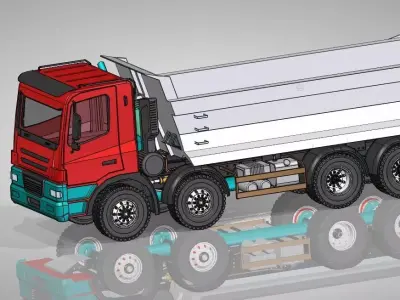 1-1 Scale Tatra Truck Mechanical  3D model