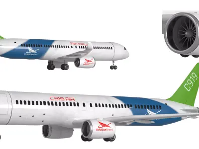 C919 Airplane 3D model