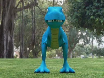 dinosaur  tyrannosaurus rex  velociraptor  Low-poly 3D model