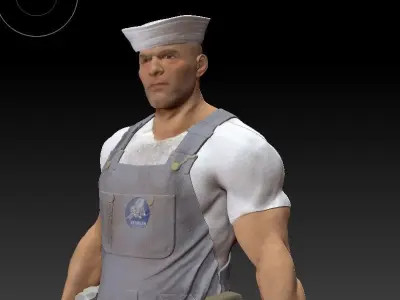 WW2 Navy Seabee- 3d Printable 3D print model