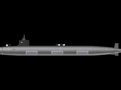 Virginia Class SSGN 807 Silversides 3D model