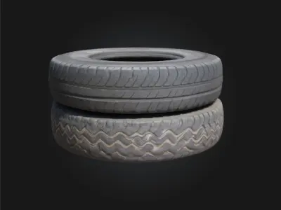 Tire Stack  Rugged Detail for Industrial and Urban Scenes 3D model