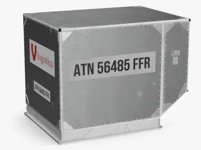 Vlogistics Aviation LD3 Aluminium Cargo Container 3D model