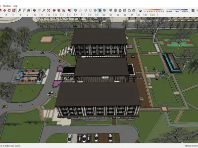 Sketchup Recreational Tourism building C1 3D model