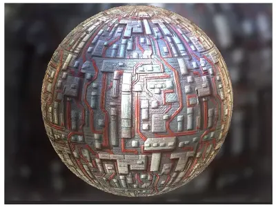 PBR Sci-Fi Seamless Realistic Material SBSAR 4k Texture 06 Texture