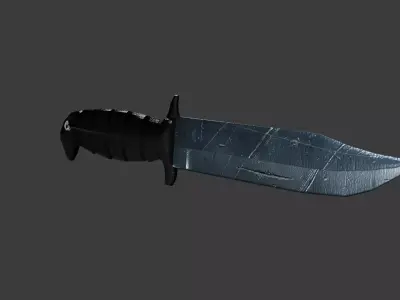 Worn-out Metal knife Low-poly AAA Game Ready  3D model