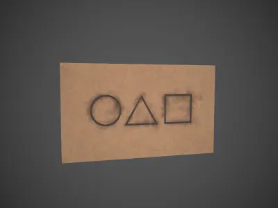 Squid Game Invitation Card Low-poly 3D model