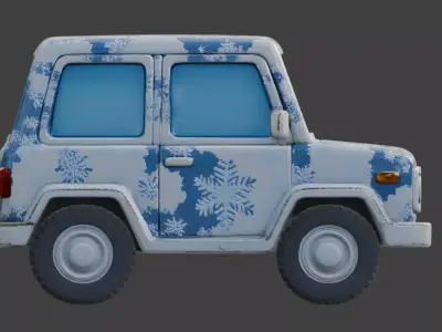 Chibi Stylized Snowflake SUV Scout Low-poly 3D model