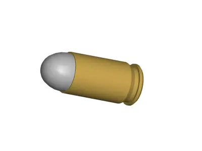 9x18 bullet 3D model