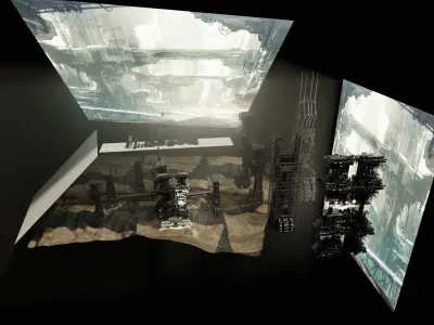 Abandoned Mine - Concept Art Scene 3D model