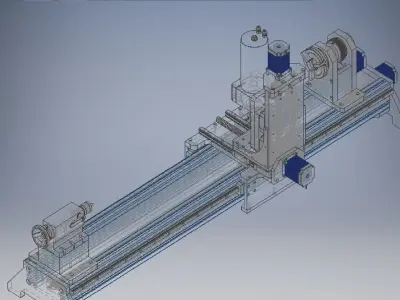 Cue Lathe Metric 3D model 3D model