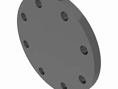 PVC Blind Flanges - DIN2501 Free 3D model