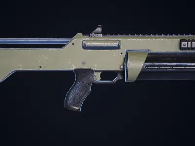 Combat Shotgun Low-poly 3D model