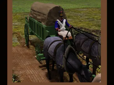 French Napoleonic Supply Train 3D model