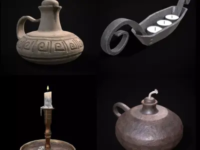 Medieval Lights Mix One 3D Model Pack