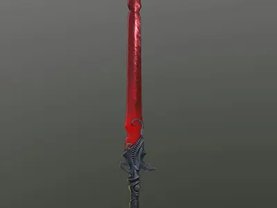 SwordR sword Low-poly 3D model