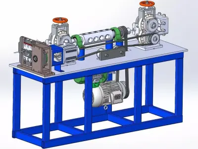 High-Speed Wire Straightening and Cutting Machine 3D model