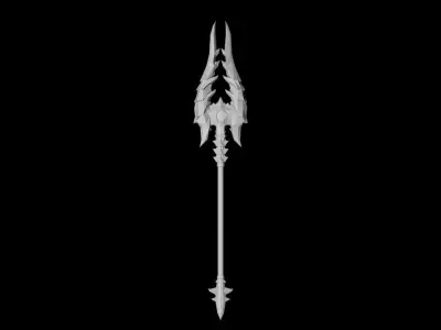 Volcano King Spear Low-poly 3D model