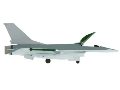 AIRCRAFT F16FIN 3D model
