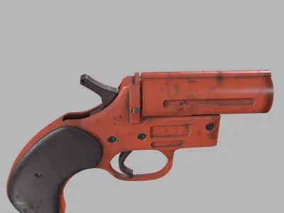Flare Gun Low-poly 3D model shop
