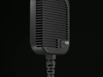 Tait TP8100 Communication Microphone Low-poly 3D model