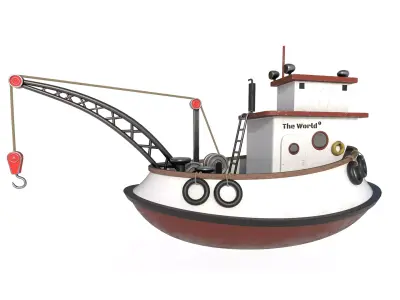 Fish Cash Boat 3D model