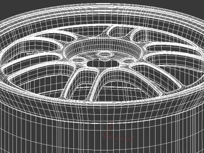 Wheel Enkei RPF1  Low-poly 3D model