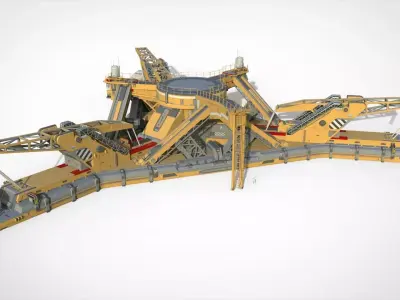 Sci fi platform 2 3D model