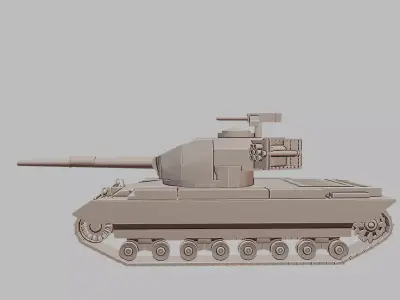 Action X Tank 3D Printable Experimental Heavy Tank Model 3D print model