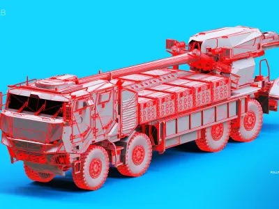 CAESAR Mobile Artillery System 3D model