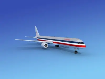 Boeing 757-300 American 3D model