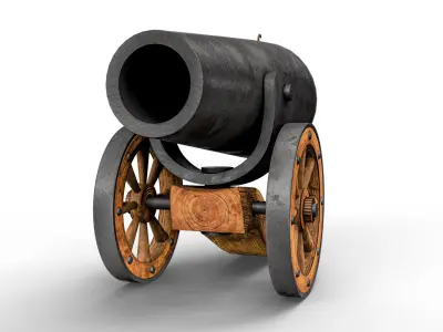 Ancient Medieval Cannon 3D model