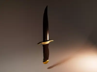 Dague sword with light shining 3D model