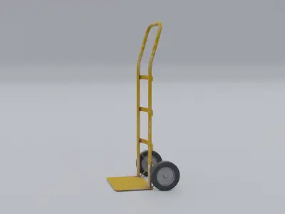 Hand Trolley Truck Low-poly 3D model