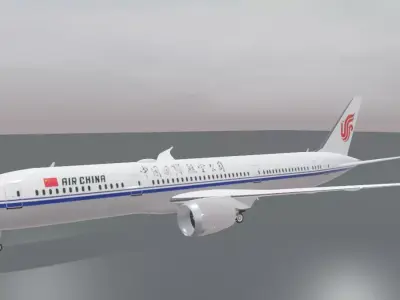 Air China Boeing 787-9 dreamliner 3D Model Low-poly 3D model