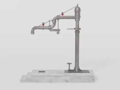 Old railway standpipe 3D model